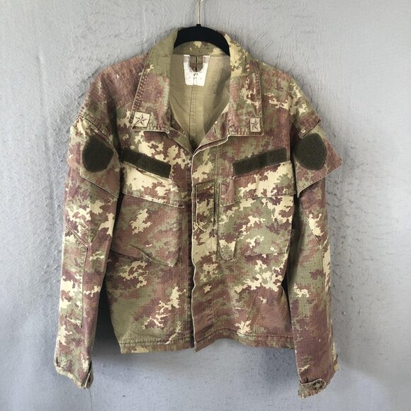 Vintage Italian Army Vegetato Jacket Mens Medium Camo Combat Military EI 2000s - Picture 1 of 15